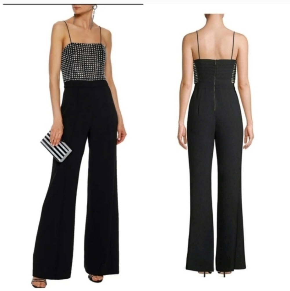 Alice + Olivia Mannie Crystal-embellished Jumpsuit in size 2 - Picture 3 of 15